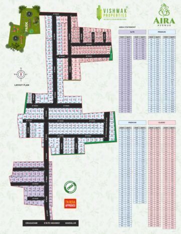 Residential plots with blacktop roads at Aira Avenue