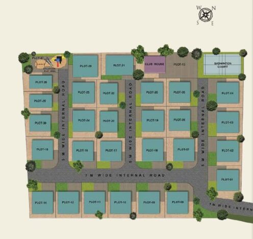 BHK villa floor plan in The Heaven Hills