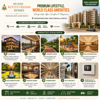 3BHK Flats for Sale in Tadepalli – Sri Hari Koustubham Homes.